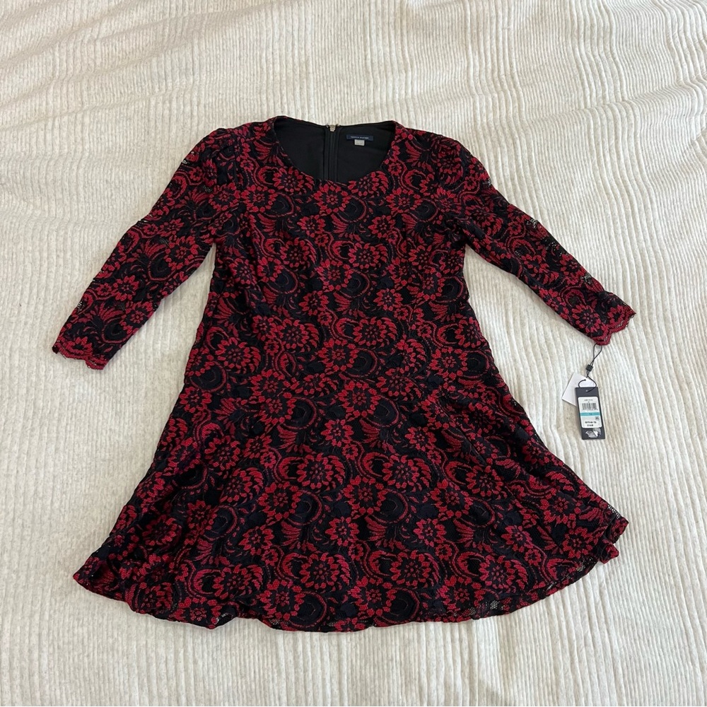 Tommy Hilfiger Black and red floral stunning Fabric NWTS